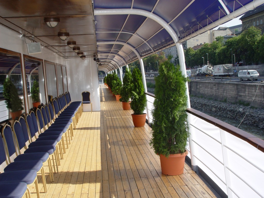 Middle Deck Roofed Terrace on Europa Ship Budapest