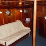 Sofa inside Pannonia Ship Budapest Private Cruise