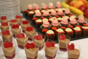 Desserts on Valentine's Day Dinner Cruise in Budapest