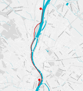 Map of Route SUP Budapest 2016