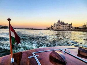 Luxury Yacht Danube River Budapest Sunset