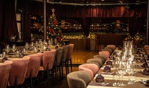Taltos Catamaran Budapest River Cruise Interior Boat Private Venue Hire Christmas
