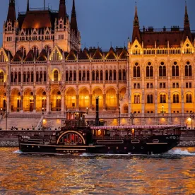 Historical Budapest River Cruise on Kisfaludy Paddle Steamer Ship by Parliament