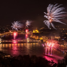 Budapest Fireworks on river Danube 2014 Miroslav Petrasko