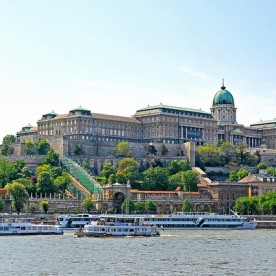 Buda Castle Day Budapest River Attractions by Dennis Jarvis