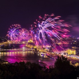 Budapest Fireworks by Miroslav Petrasko
