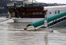 Budapest Danube Columbus Pub Ship under Flood Chad Briggs